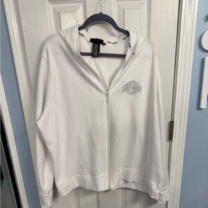 Harley Davidson sweat jacket. White size 3xl